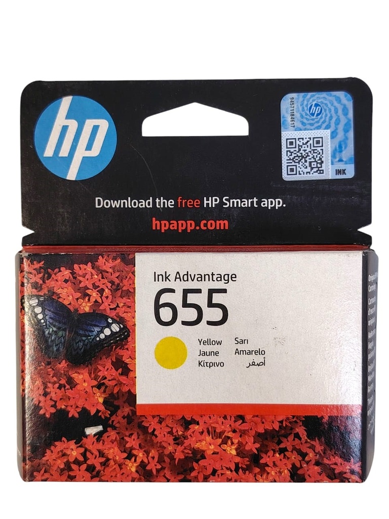 HP 655 YELLOW *CZ112AE